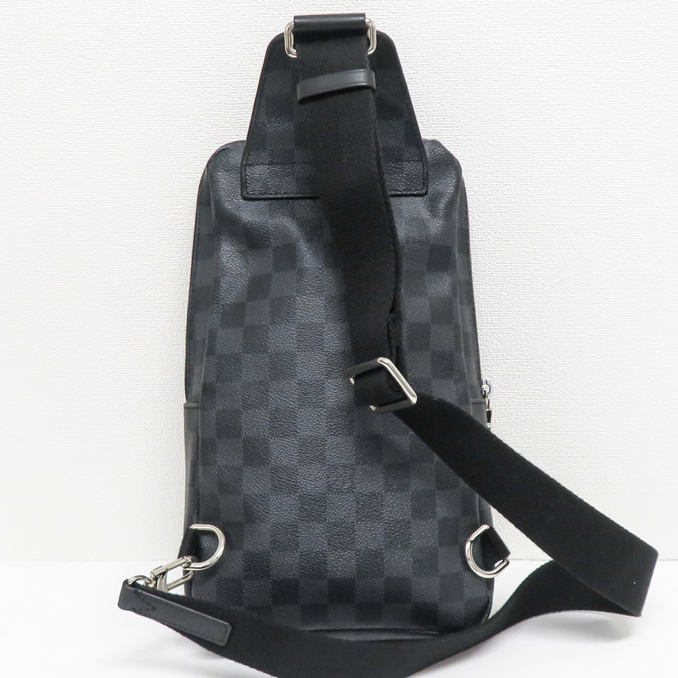 ルイヴィトン LOUIS VUITTON グラフィット アヴェニュー・スリングバッグ／ボディバッグ トラベルステッカー N41056 良品 [質イコー]の画像3