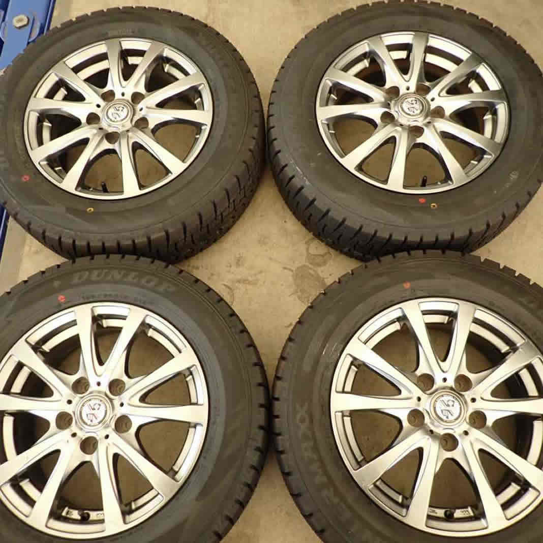 冬 新品 2021年 4本 会社宛 送料無料 195/65R15×6J 91S ダンロップ WINTER MAXX WM02 アルミ アイシス ノア エスクァイア セレナ NO,D3283_画像5