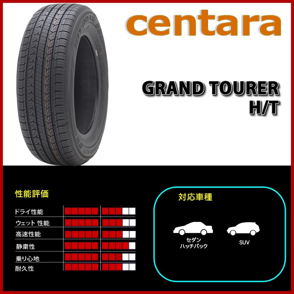 2023年製 新品 4本価格 会社宛 送料無料 225/60R17 夏 centara センタラ GRANDTOURER H/T ハリアー RAV4 エクストレイル CX5 特価 NO,FF140_画像4