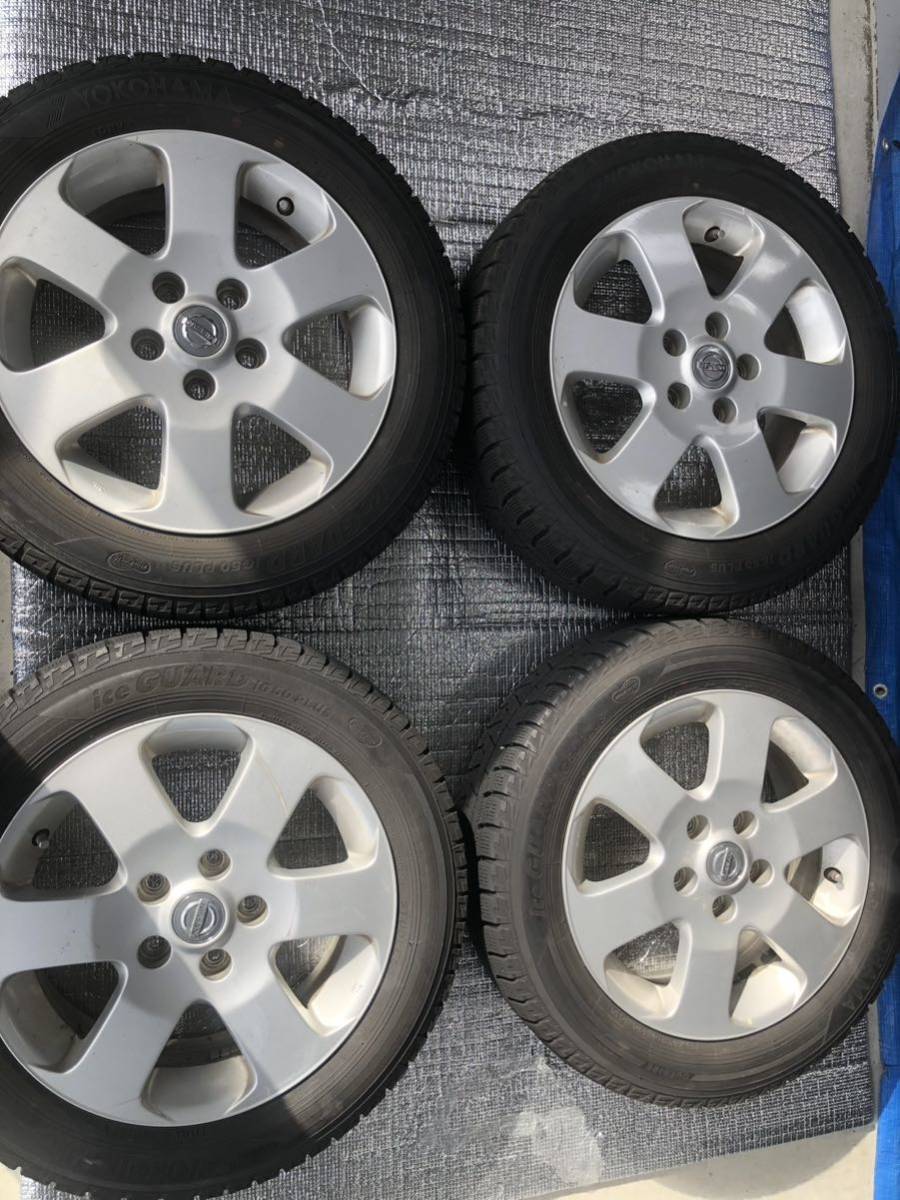 ニッサン　セレナ純正アルミスタッドレスタイヤ4本セット　195/60R16 ヨコハマアイスガードIG50プラス 2019製_画像1