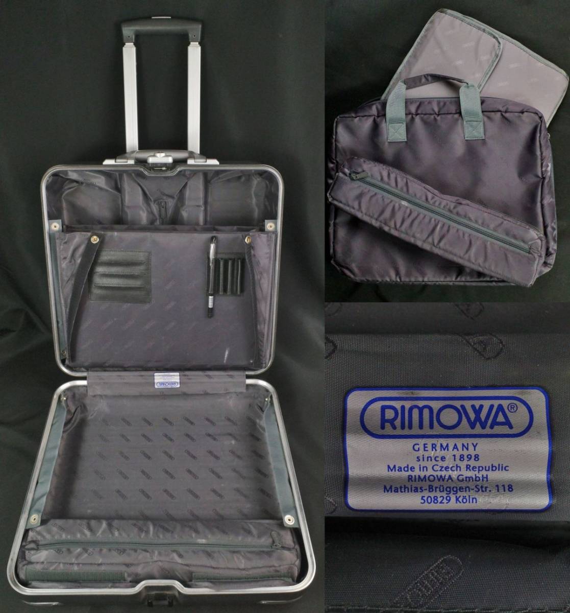 Rimowa・リモワ 882.40『リンボ』2輪ビジネス・トロリー（シールグレー） 24L 【美品】 943000_画像9