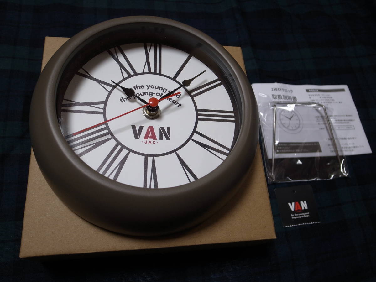 *VAN JAC Van ja Kett * graphic arch Logo put clock wall clock *2WAY*VAN JACKET