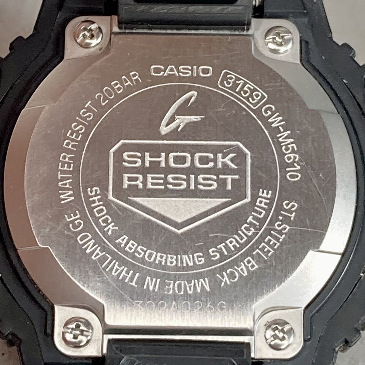 美品 CASIO G-SHOCK GW-M5610-1JF タフソーラー 電波受信 電波ソーラー マルチバンド6 スクウェア ブラック レッド スピード オリジン_画像8