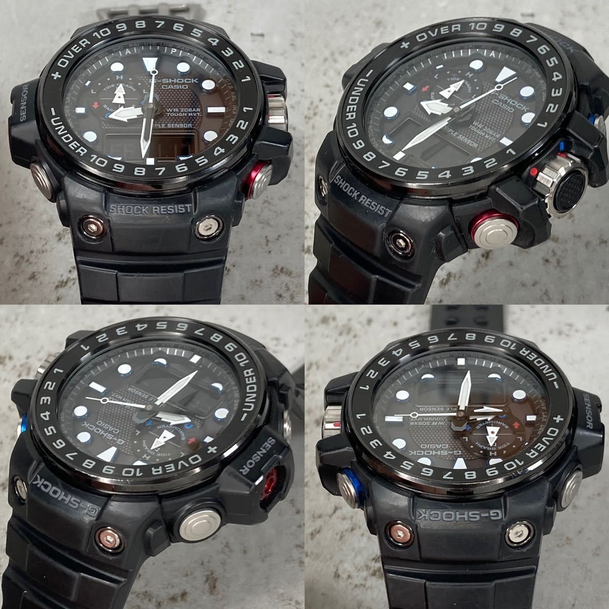 極美品 G-SHOCK GWN-1000B-1AJF GULFMASTERガルフマスター タフソーラー 電波受信 電波ソーラー マルチバンド6 アナデジ 反転液晶 ブラック_画像4