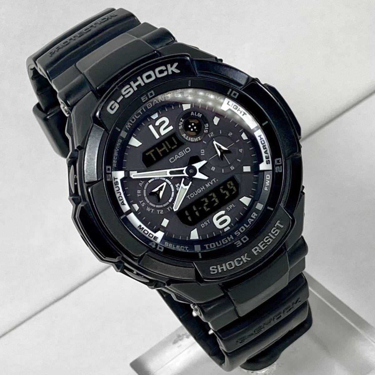 美品G-SHOCK GW-3500BB-1AJF スカイコックピット タフソーラー 電波受信 電波ソーラー マルチバンド6 アナデジ 反転液晶 ブラック ホワイト_画像2