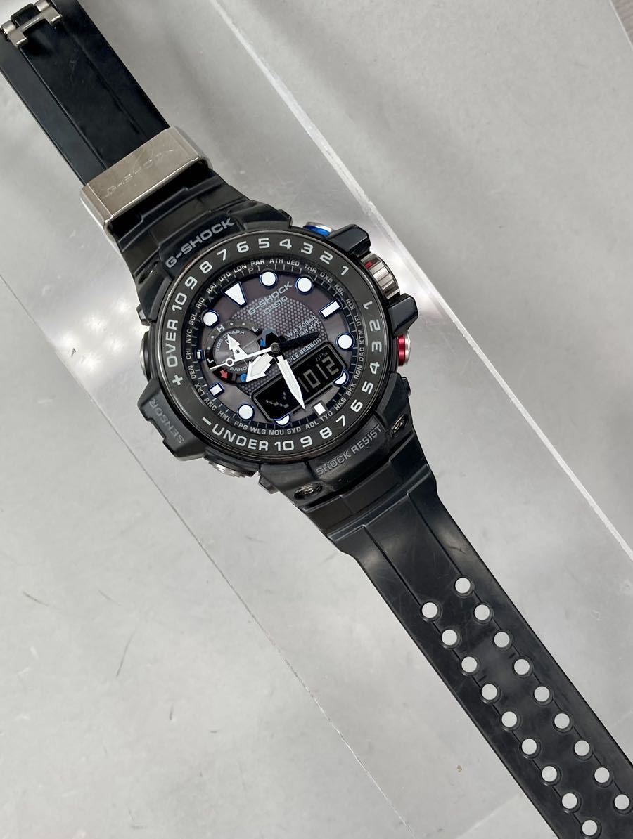 極美品 G-SHOCK GWN-1000B-1AJF GULFMASTERガルフマスター タフソーラー 電波受信 電波ソーラー マルチバンド6 アナデジ 反転液晶 ブラック_画像10