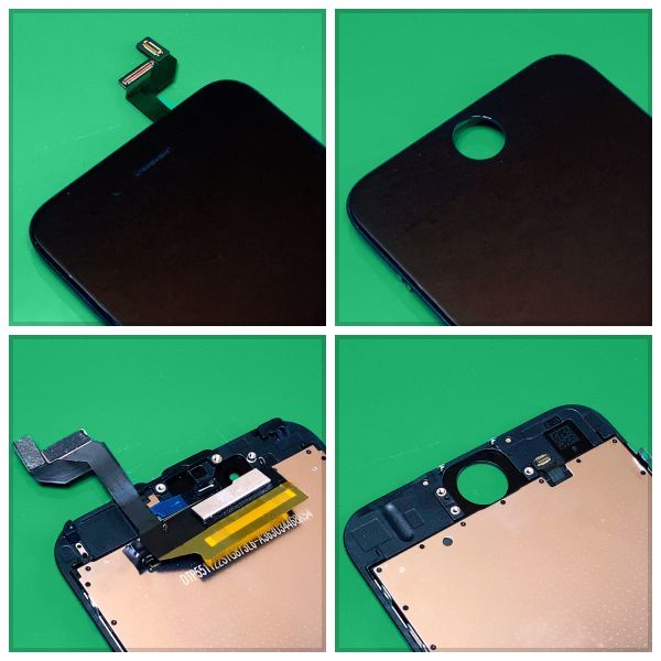 iPhone6s 純正再生品 フロントパネル 黒 純正液晶 自社再生 業者 LCD 交換 リペア 画面割れ iphone 修理 ガラス割れ 防水テープ タッチ_画像2
