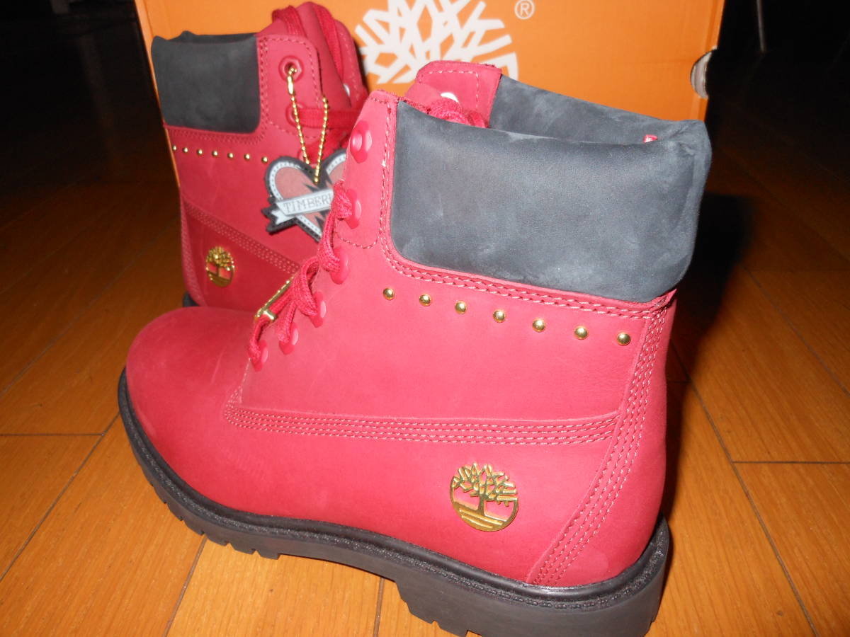 ★送料無料★防水★新品★未使用★Timberland ティンバーランド HERITAGE 6 IN WATERPROOF BOOT DARK RED NUBUCK 23.0cm◆_画像4