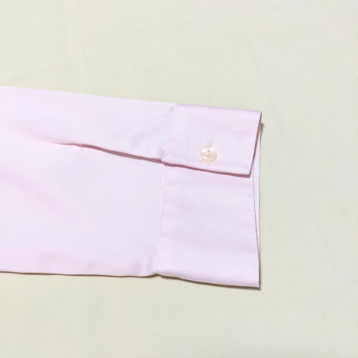 +FY99 translation have CLEAR WEATHER formal lady's M 7 minute sleeve shirt blouse pink plain . collar business ceremony 