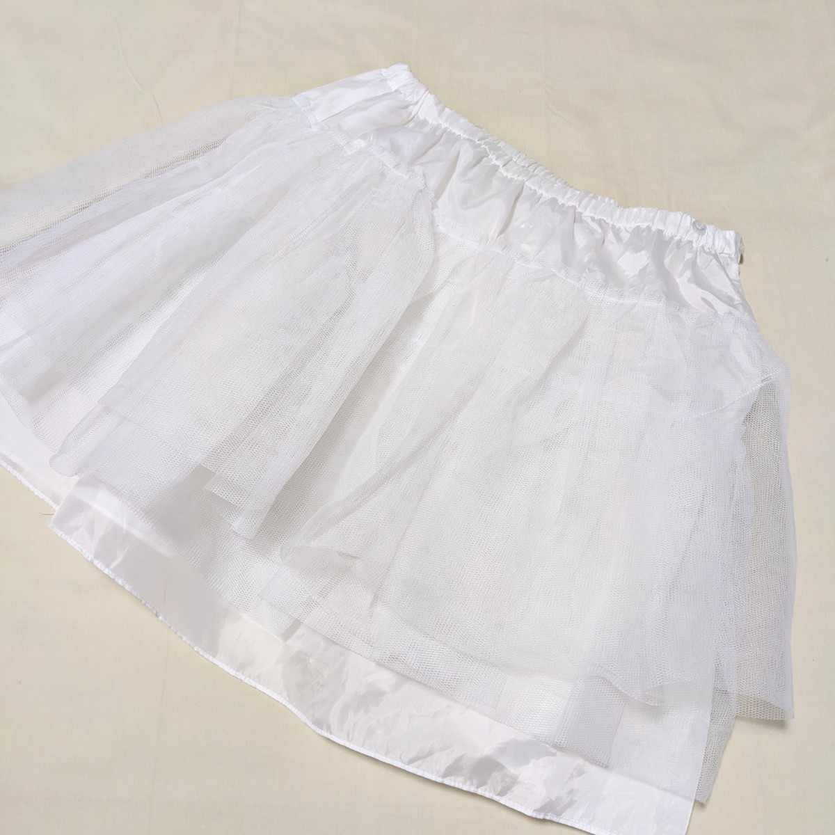 +FY104 lady's formal free size M L pannier white chu-ru skirt ceremony party waist rubber 