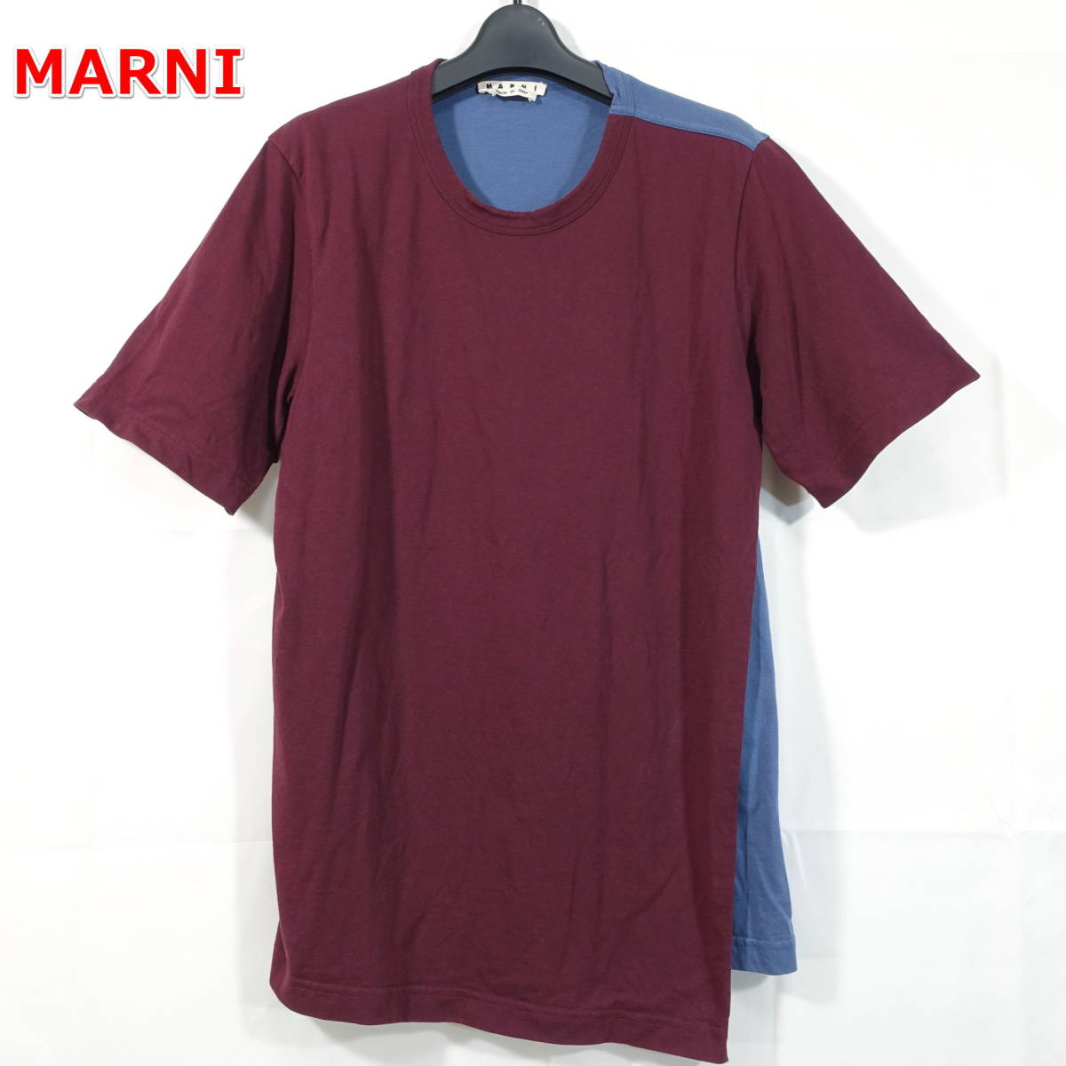 良品】マルニ 青・紫レイヤードＴシャツ MARNI サイズ４６（Ｍ相当