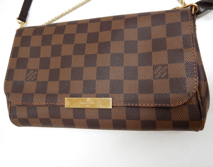 美品 ルイヴィトン N41129 ダミエフェイボリットMM 2WAYショルダーバッグ FB2747 LOUIS VUITTON ブラウン レザー ハンドバッグ_画像7