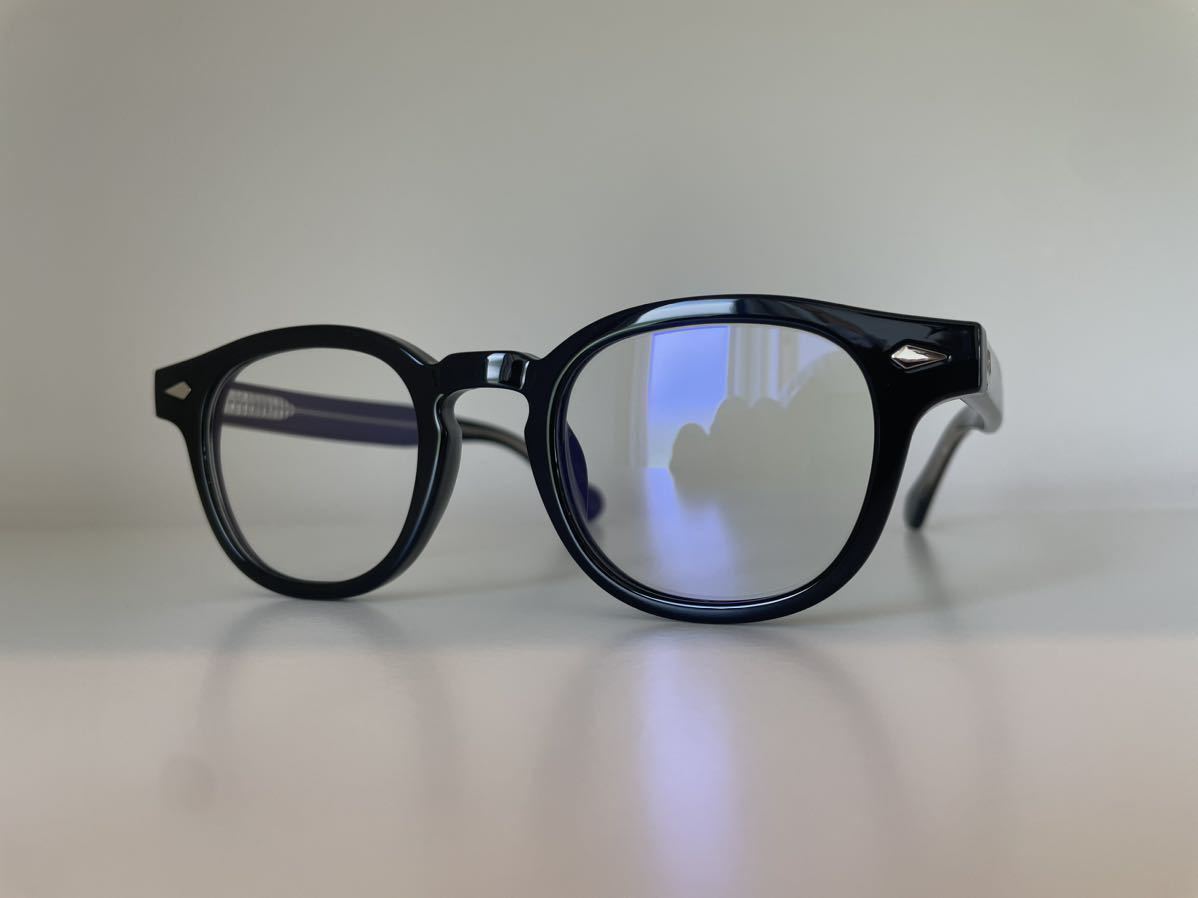 ノーブランド　タートオプティカル型ボスリントン黒縁眼鏡　46サイズ（MEDIUM）ブラックカラー/モスコット レムトッシュ　ボスリントン_画像2