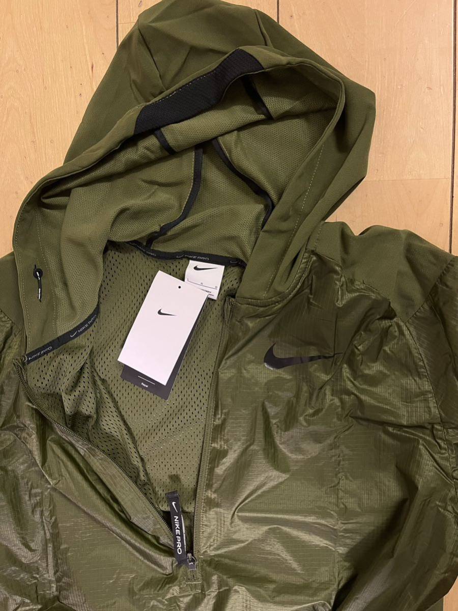 NIKE 1/2 Zip Parker хаки черновой зеленый спорт тренировка парка жакет DM5537-326 новый товар бесплатная доставка Nike Pro фирменный магазин покупка 