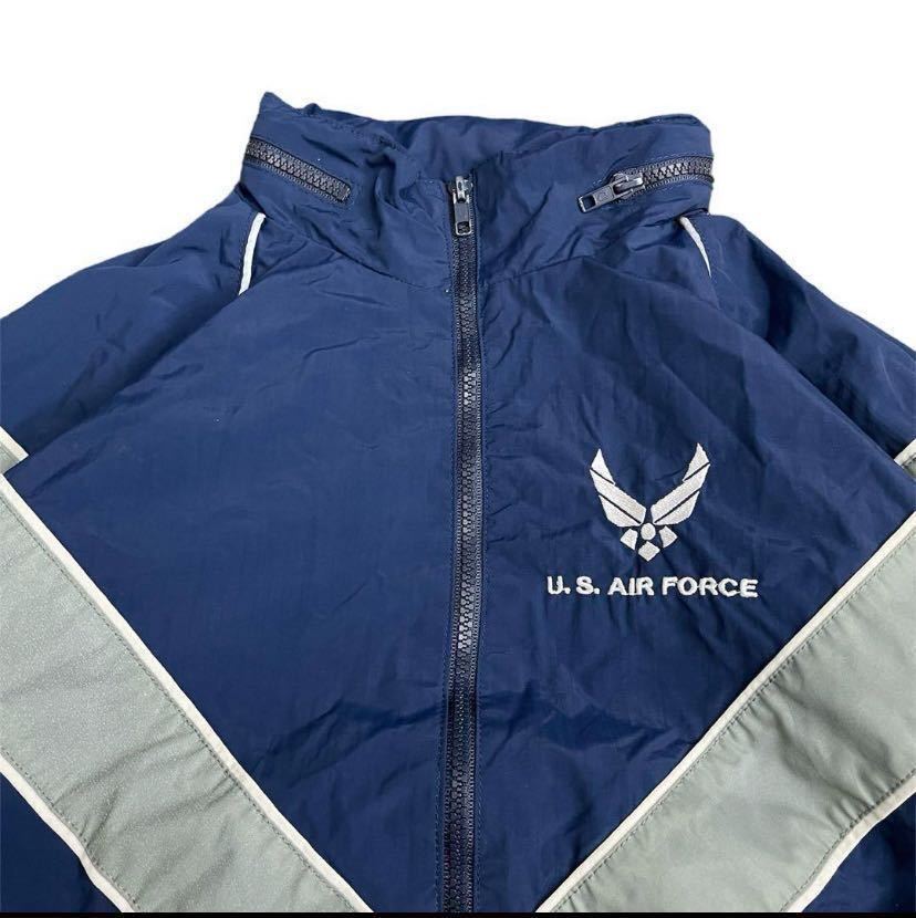 S-R 美品 US Air Force PTU Training JKT トレーニングジャケット アメリカ軍 エアフォース ナイロンジャケット blue ブルー_画像4