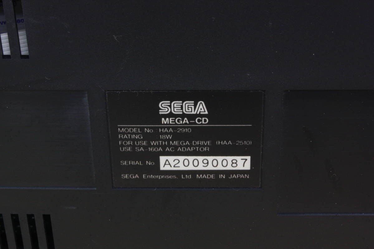 通電のみジャンク品 セガ メガドライブ　HAA-2510　メガCD　HAA-2910　SEGA MEGA DRIVE MEGA-CD コントローラー×2　_画像7