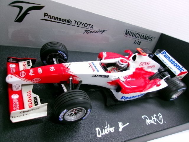 お得セット ミニチャンプス1/18 パナソニックトヨタレーシングショーカー レーシングカー