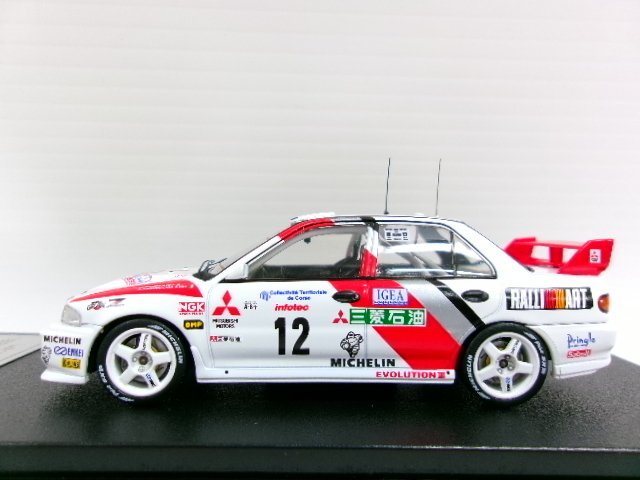 HPI 1/43 ミツビシ ランサー エボリューション III #12 ツールドコルス 1995 アンドレア アギーニ (4572-643)_画像4