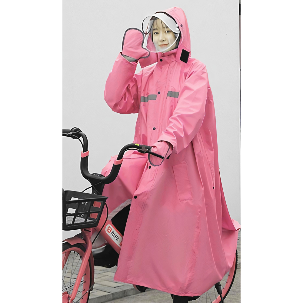 ★ ピンク ★ レインコート3xl レインコート 自転車 通販 レインウェア ロングレインコート レディース メンズ レインポンチョ コート ポ_画像1