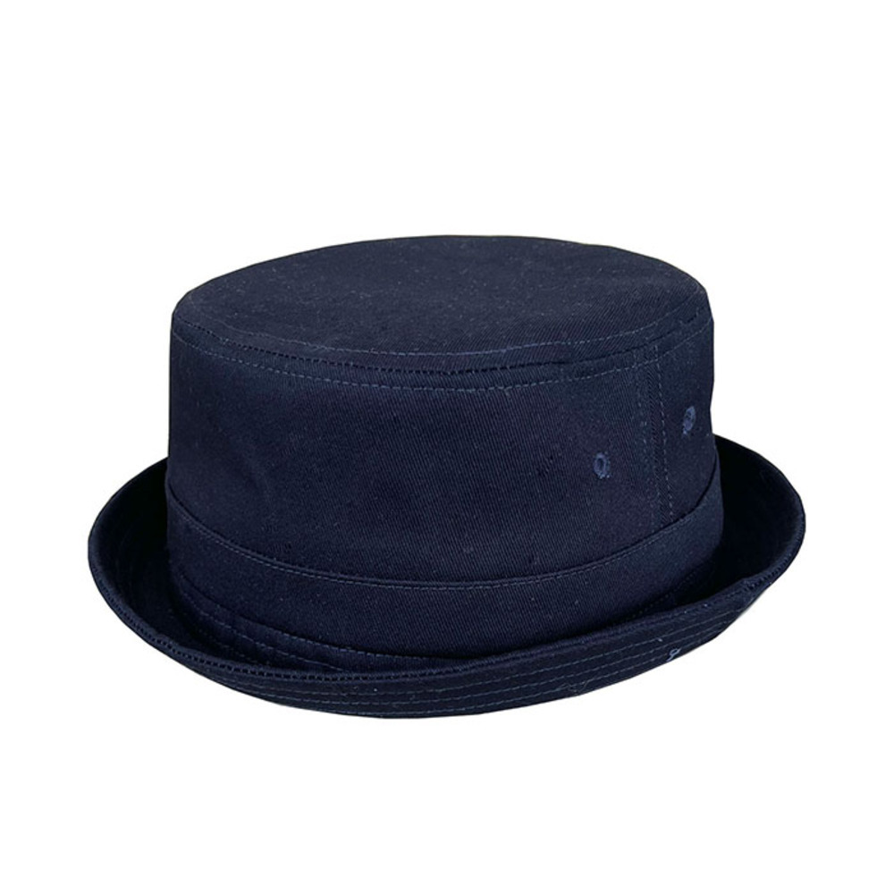 * navy * ReqHatter 308 cotton pork pie hat hat men's hat ReqHatter RH308rek is ta- cotton pork pie hat 