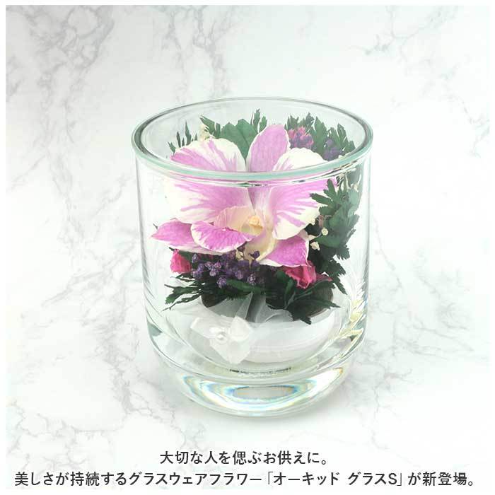 * purple *o- Kid glass S dry flower glass case o- Kid glass S... flower artificial flower . flower family Buddhist altar for arrangement flower 