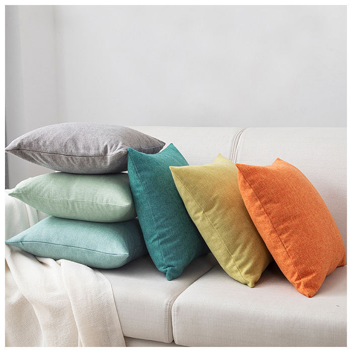 * голубой наволочка 45×45cm почтовый заказ модный ... простой натуральный одноцветный квадратный прямоугольник чехол на подушку для сидения диван-кровать 