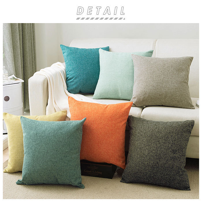 * light blue pillowcase 45×45cm mail order stylish ... simple natural plain square rectangle zabuton cover sofa bed 