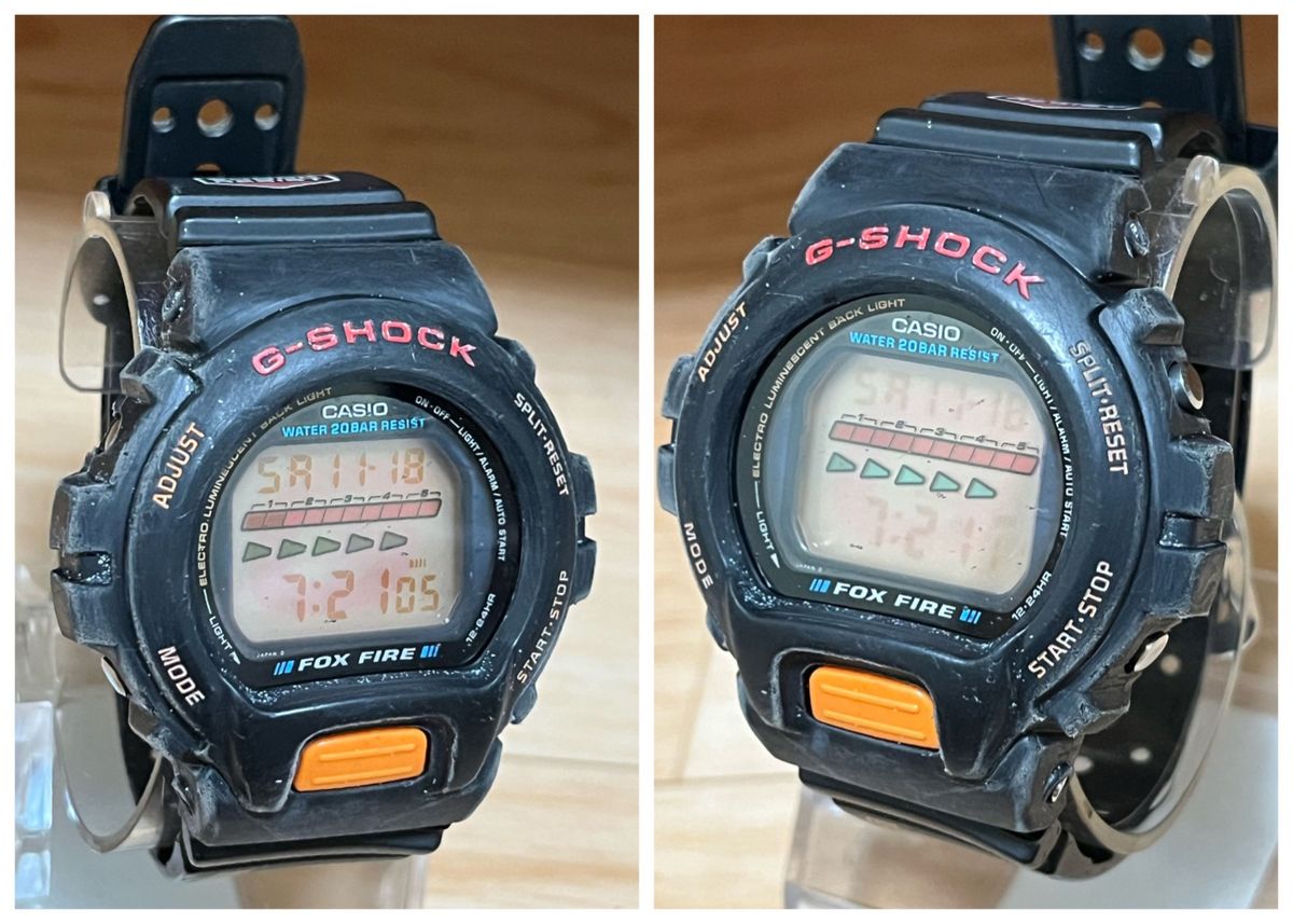 CASIO G-SHOCK FOX FIRE ELバックライト搭載 電池交換済み CASIO G-SHOCK FOX FIRE ELバックライト搭載 電池交換済み