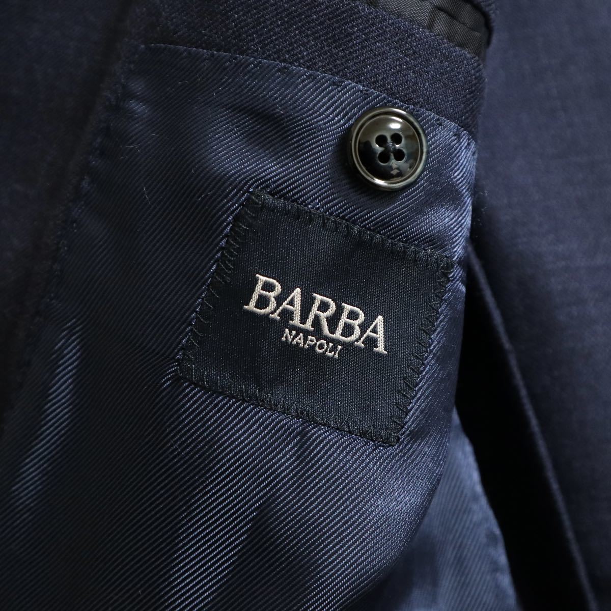 BARBA テーラードジャケット 44 ネイビー バルバ シャツ イタリア製_画像7