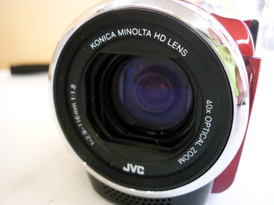 JVCケンウッド ハイビジョンメモリームービー Everio GZ-E600 2013年製 レッド ビデオカメラ エブリオ ハンディカム 光学ズーム _画像3