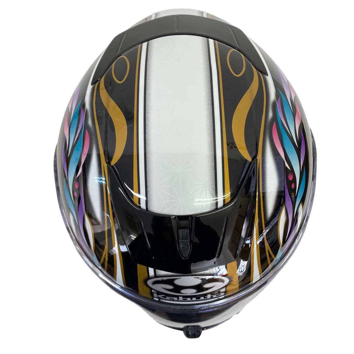 【美品】 OGK Kabuto オージーケーカブト フルフェイスヘルメット AEROBLADE-5 TAMON エアロブレード5 Sサイズ　4650-120_画像3