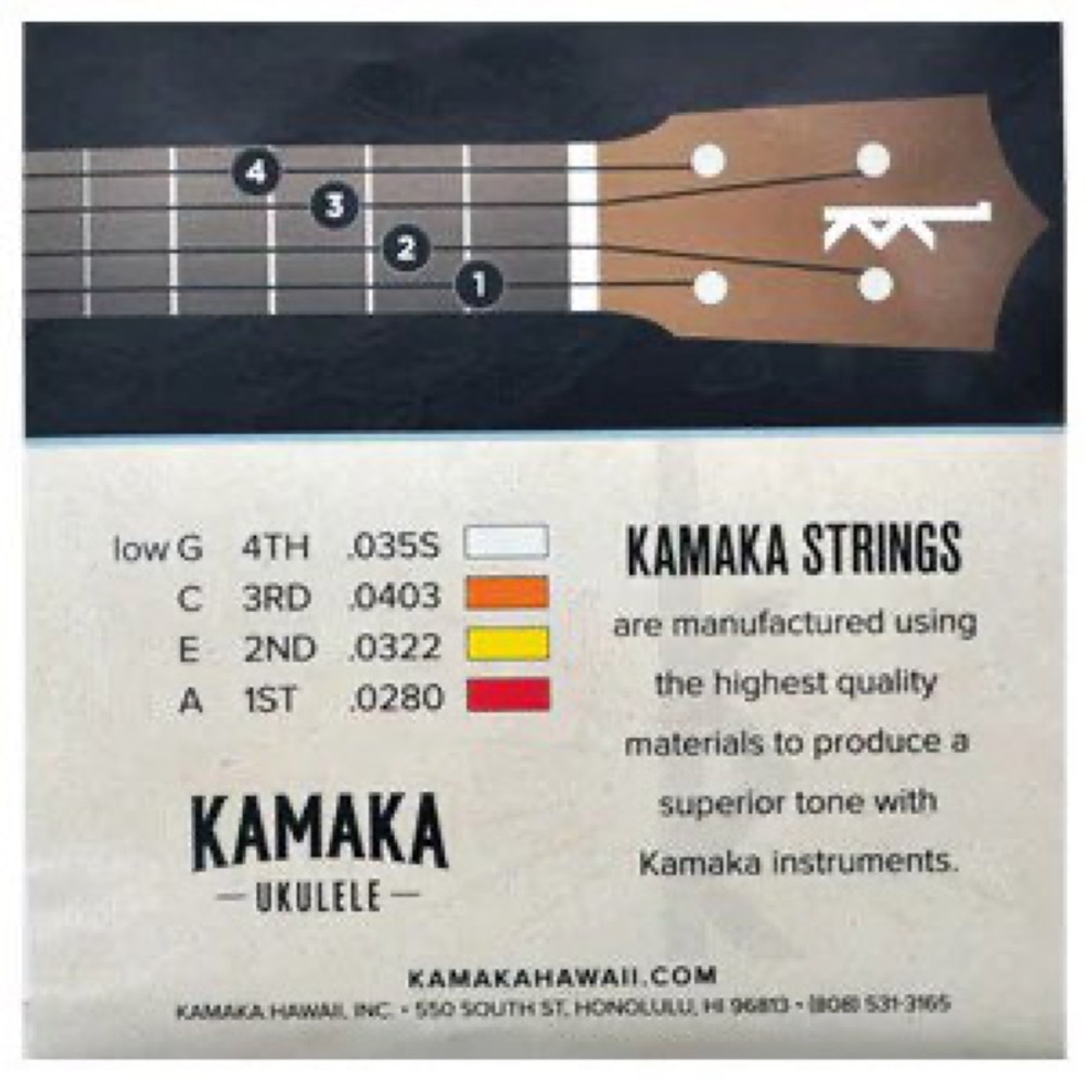 KAMAKA S-1G ukulele string soprano / concert for black nylon string Low-G set 