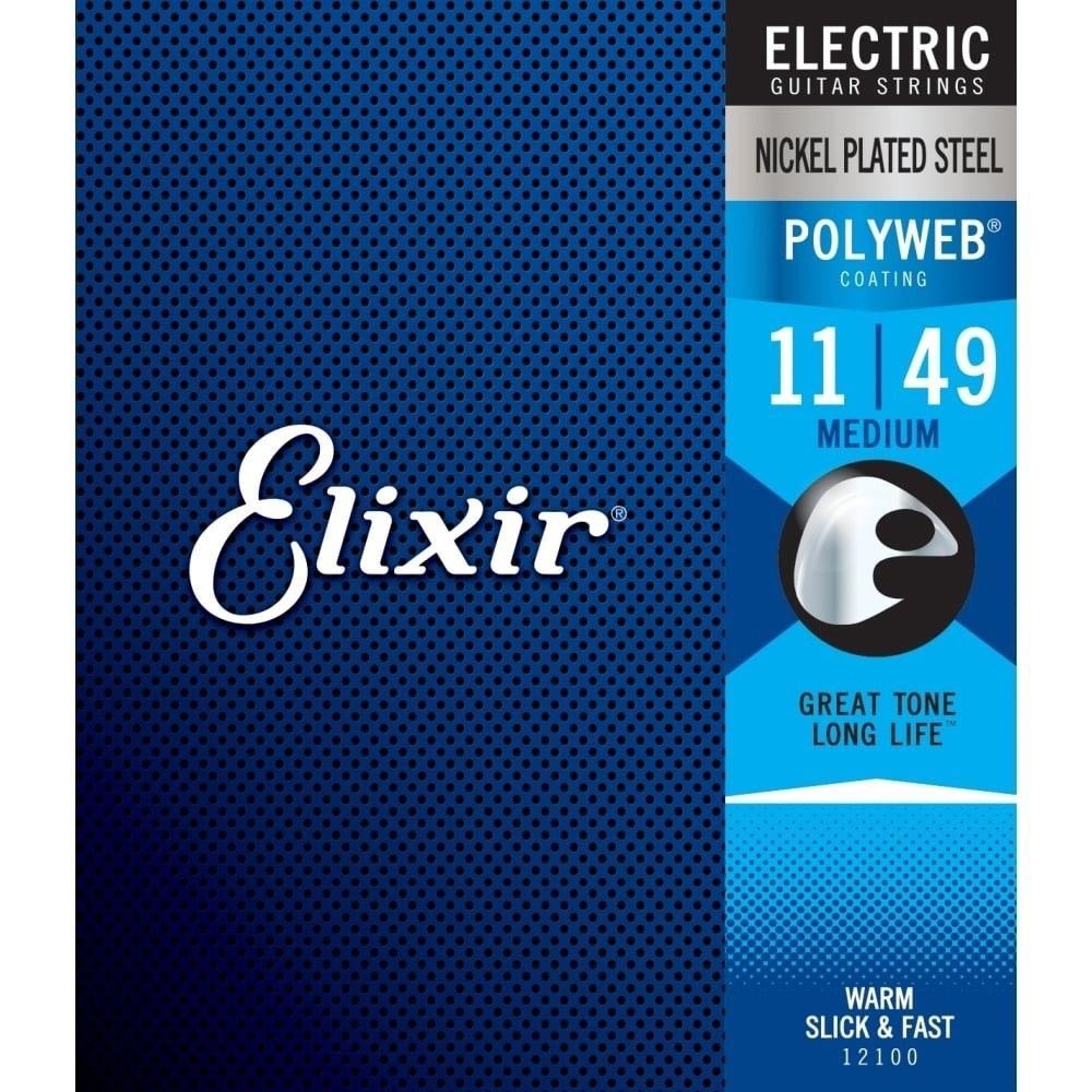  Elixir ELIXIR 12100 POLYWEB Medium 11-49 электрогитара струна 