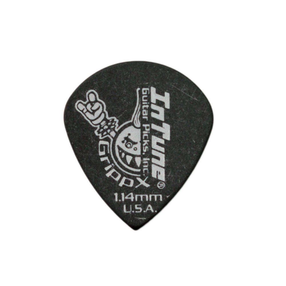 In Tune Guitar Picks DGP3-B114 GrippX-XJb 1.14mm Black ギターピック×12枚_画像1