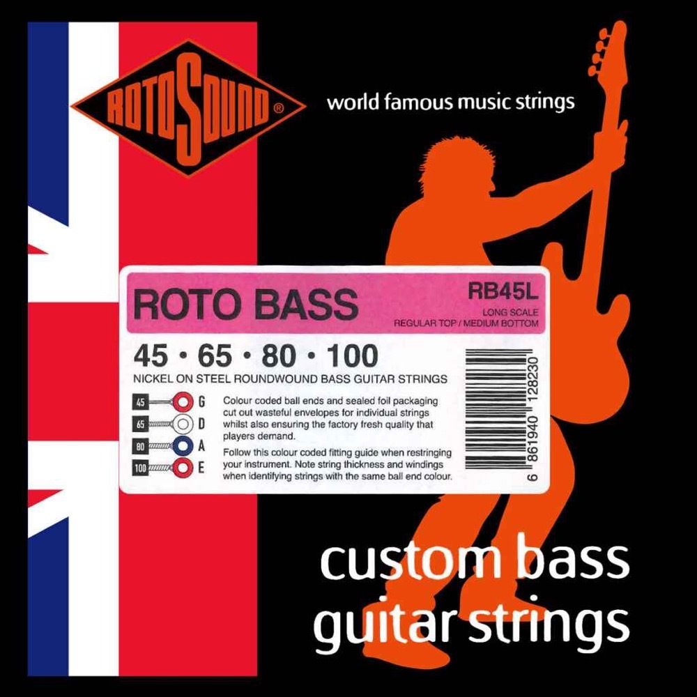 ロトサウンド ベース弦 2セット RB45L ROTO BASS NICKEL CUSTOM 45-100 エレキベース弦×2セット ROTOSOUND