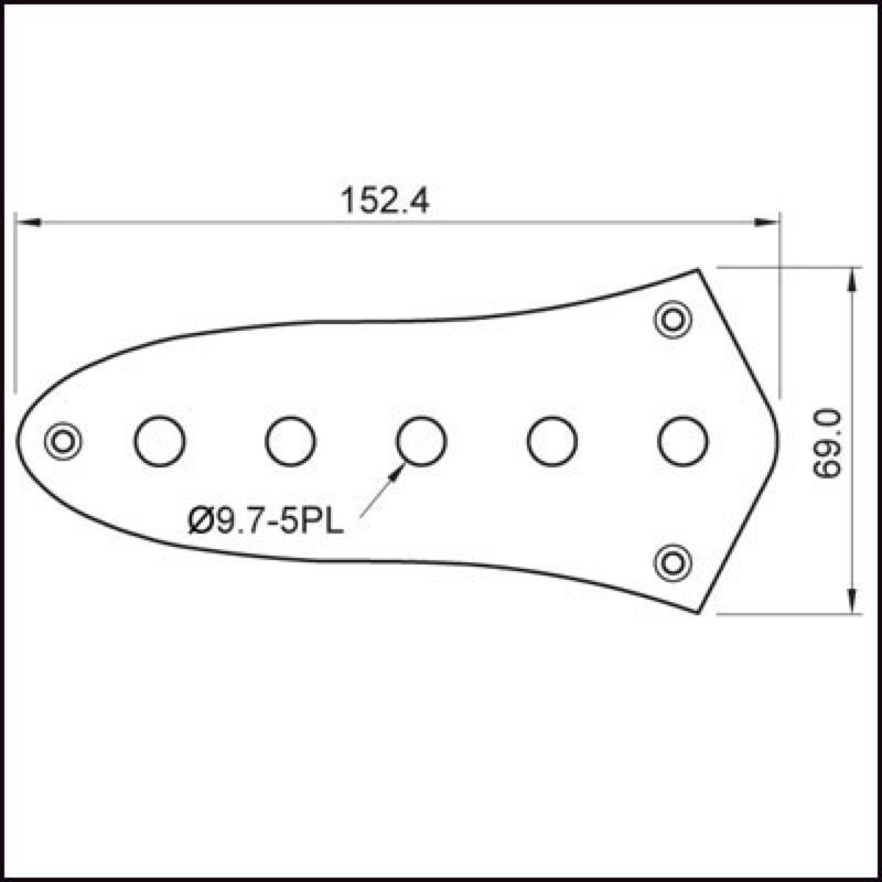 Montreux JB Inch control plate 5 holes CR No.8254 control plate 