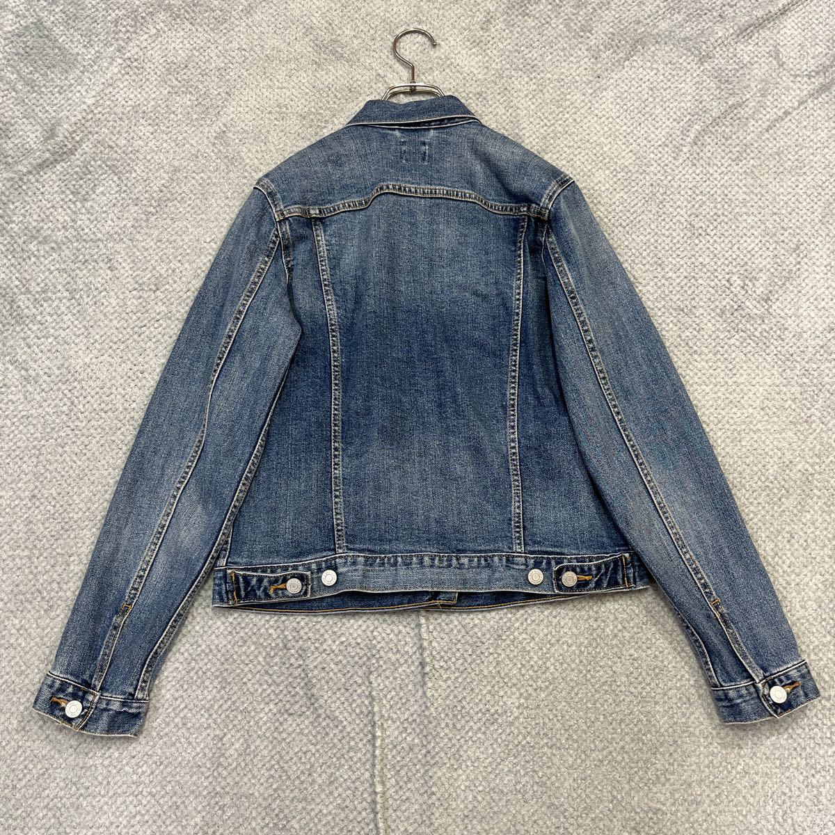 100円スタート♪ （10）GAP denim ギャップ　デニムジャケット Gジャン　サイズM　ライトインディゴ　水色　コットン　アメカジ_画像7