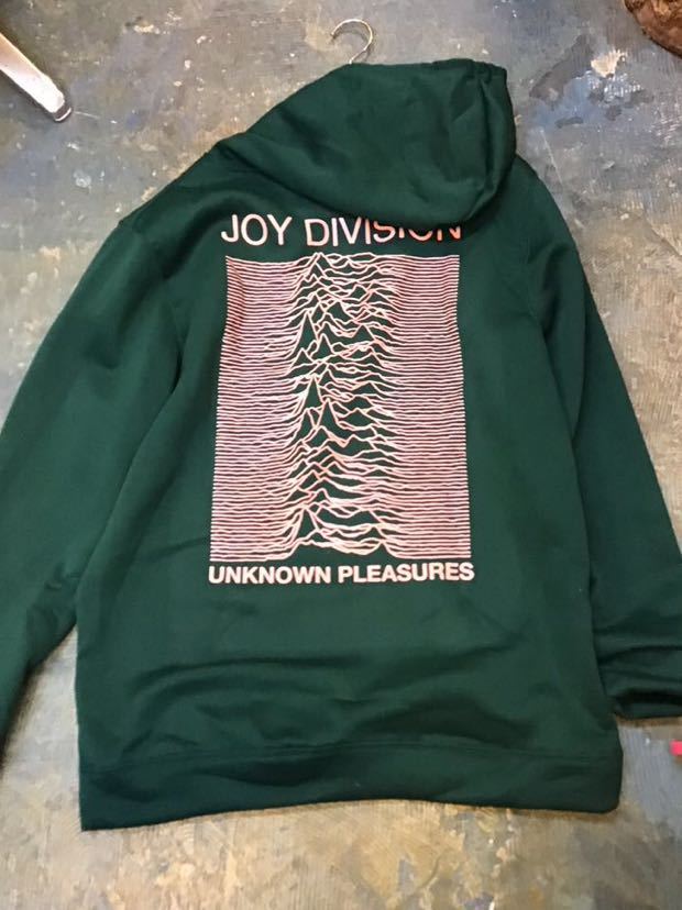 新品3XL/送料無料/JOY DIVISION ジョイディヴィジョンUNKNOWN PLEASURE/スウェットプルオーバー/フーディ/グリーン×ピンク/ビックプリント