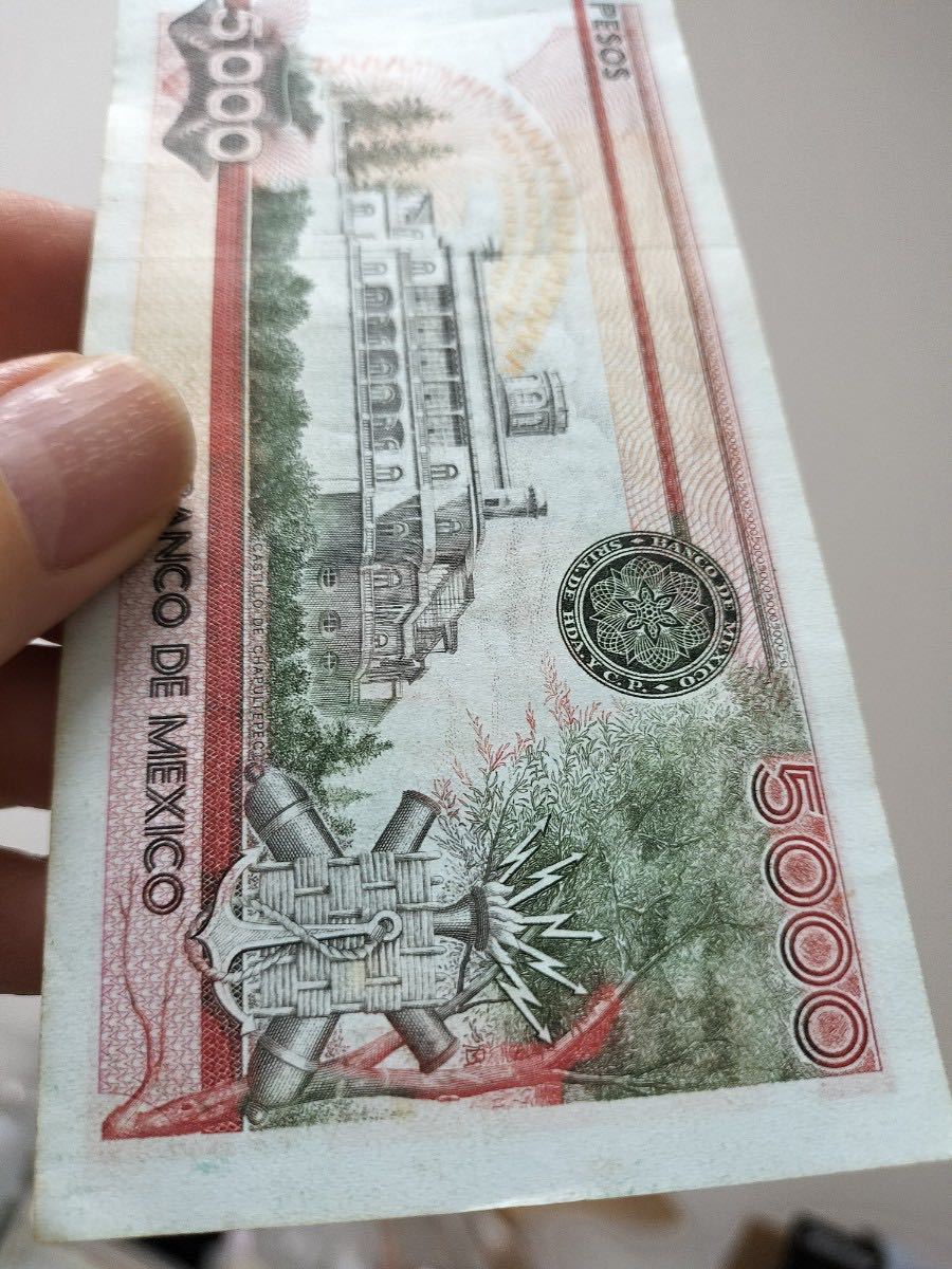 A 1199.メキシコ1枚(1983年)紙幣　世界の紙幣_画像10