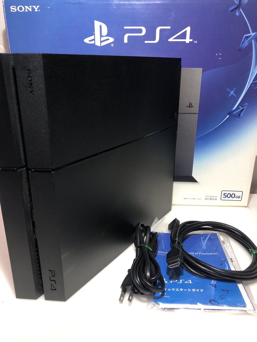 【良品★1円スタート】PlayStation 4★CUH-1200A 500GB 本体★ジェットブラック★売切り_画像1