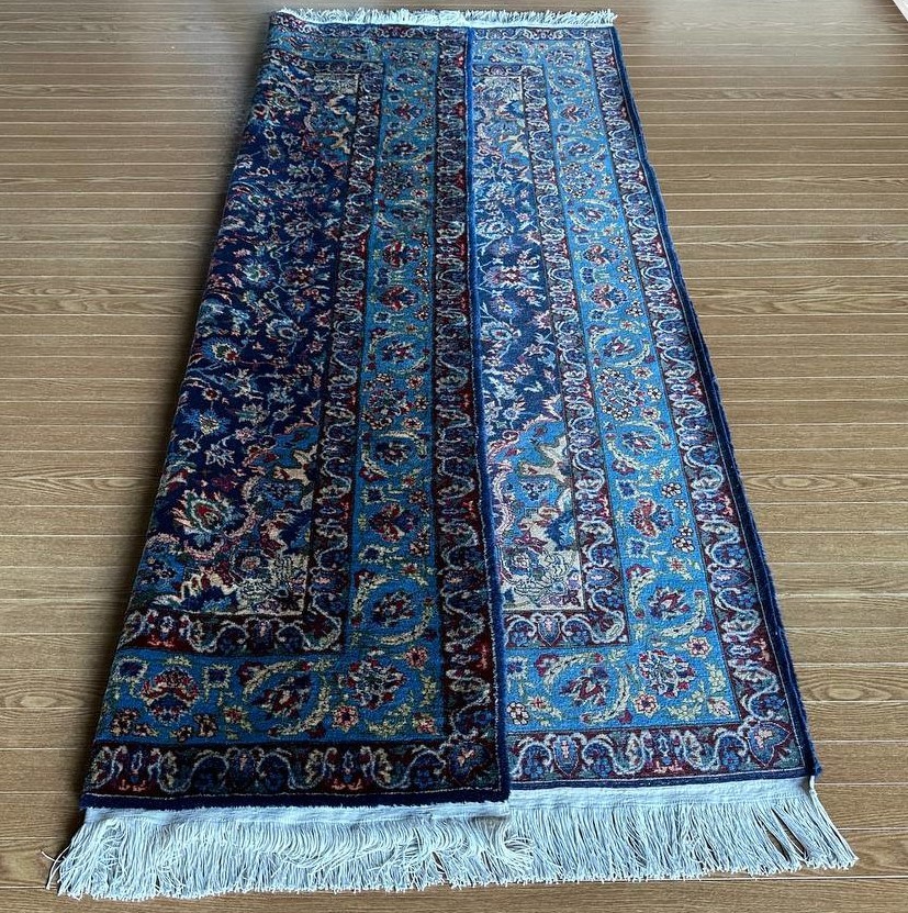 【185×125】ウール◆パキスタン産絨毯・カーペット・ラグ／W織り■3362-45_画像8