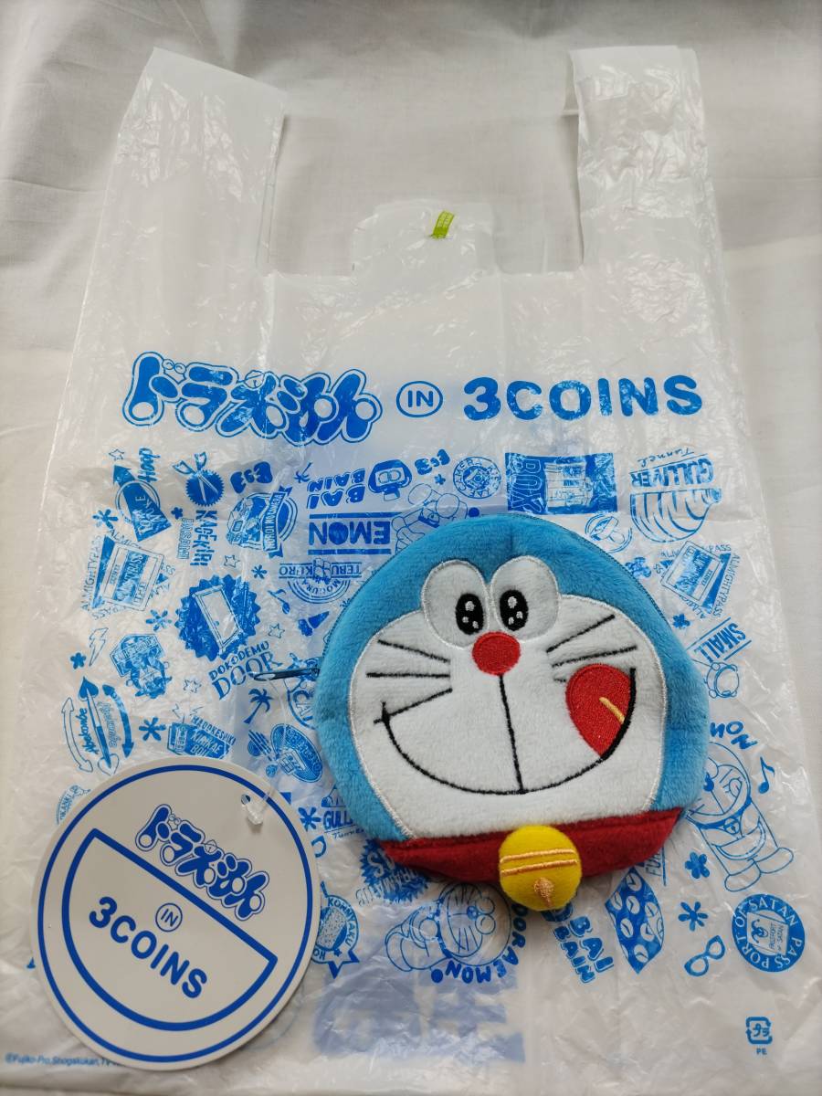 竝龜【新品】3coins ドラえもん 小銭入れ ダイカットポーチ 小物入れ 薬 アクセサリー スリーコインズ 限定 未使用の画像1