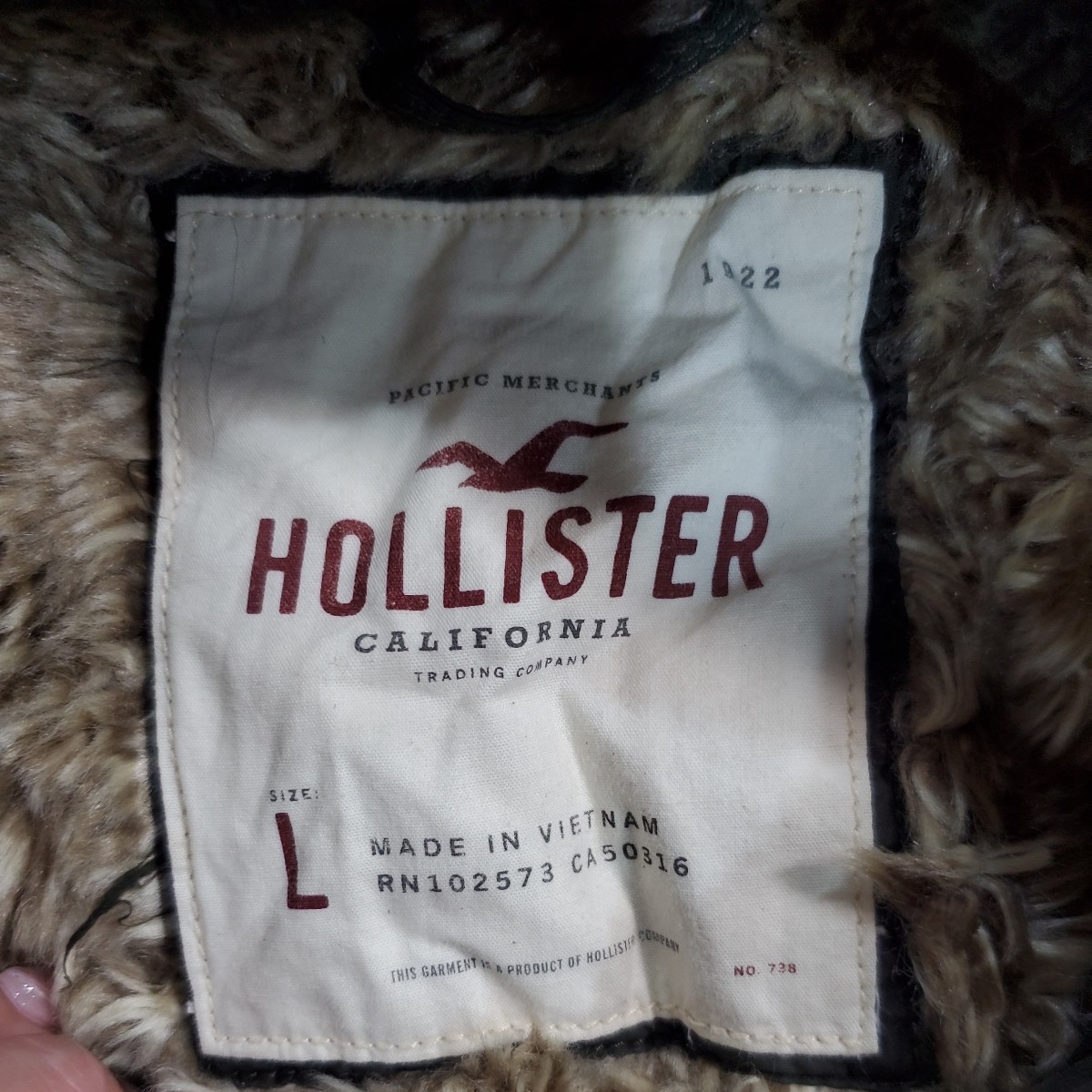 HOLLISTER ジャケット レディース サイズL US古着 アメリカ古着 azu1099_画像7