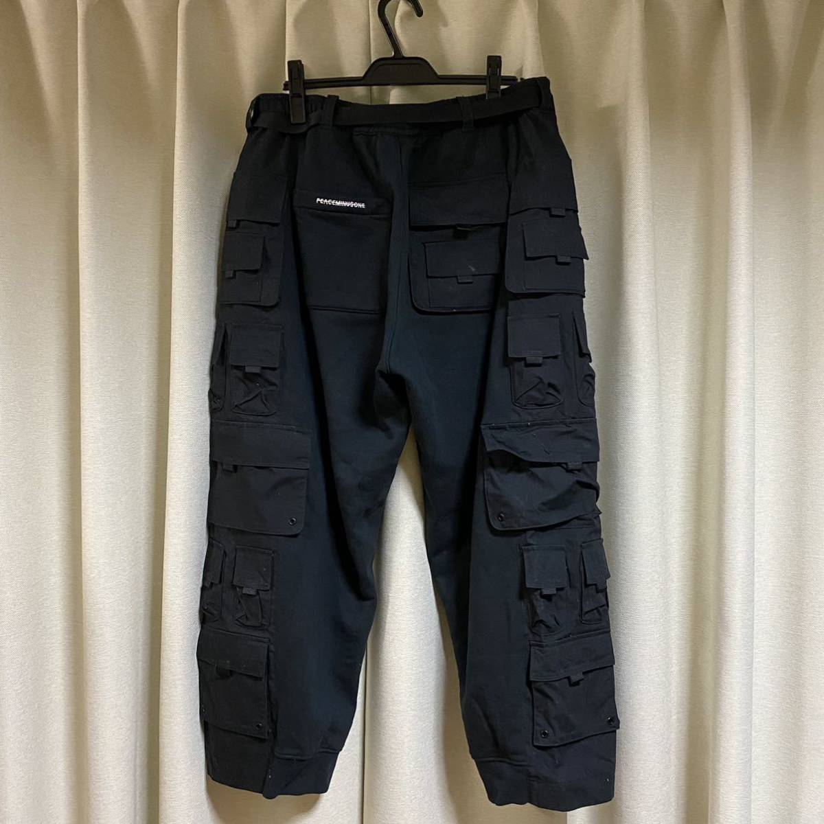 正規 NIKE PEACEMINUSONE G-Dragon ナイキ ピースマイナスワン ジードラゴン Cargo Pants カーゴ パンツ スウェット ブラック 黒 メンズ_画像2