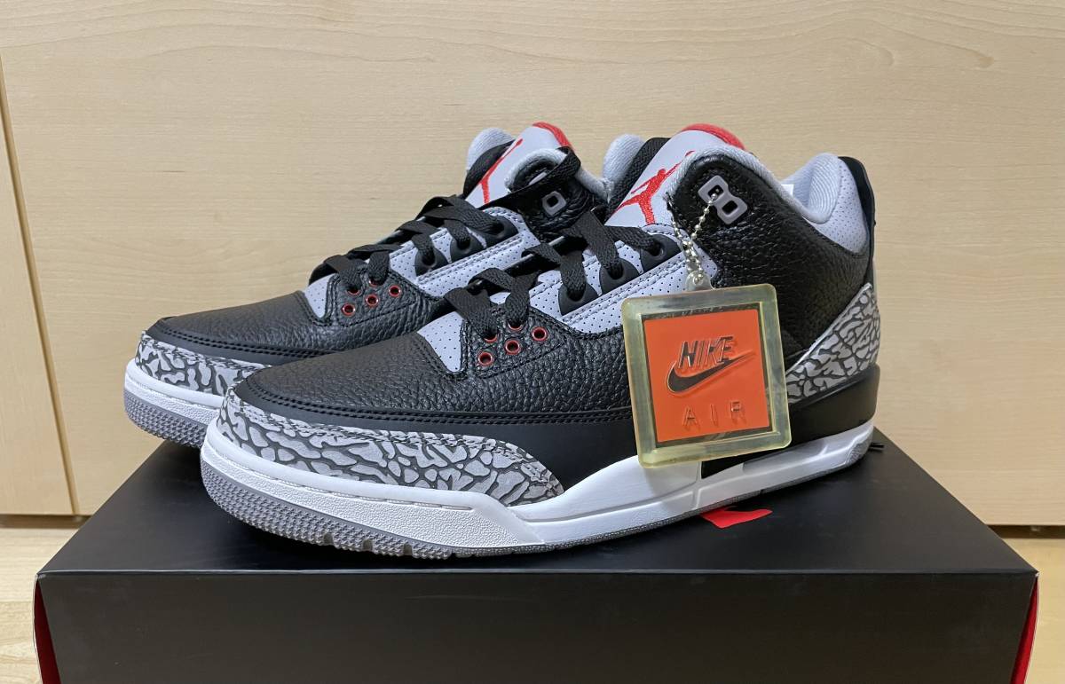 1円スタート NIKE ナイキ AIR JORDAN 3 US 10.5 28.5 854262-001 BRED CONCORD RETRO OG ジョーダン 11 4 CEMENT_画像1