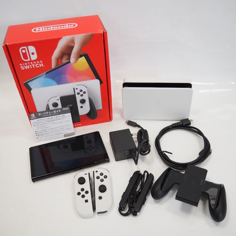 Th949181 任天堂 ゲーム機 Nintendo Switch ニンテンドースイッチ 有機ELモデル HEG-S-KAAAA ホワイト Nintendo 美品・中古_画像1