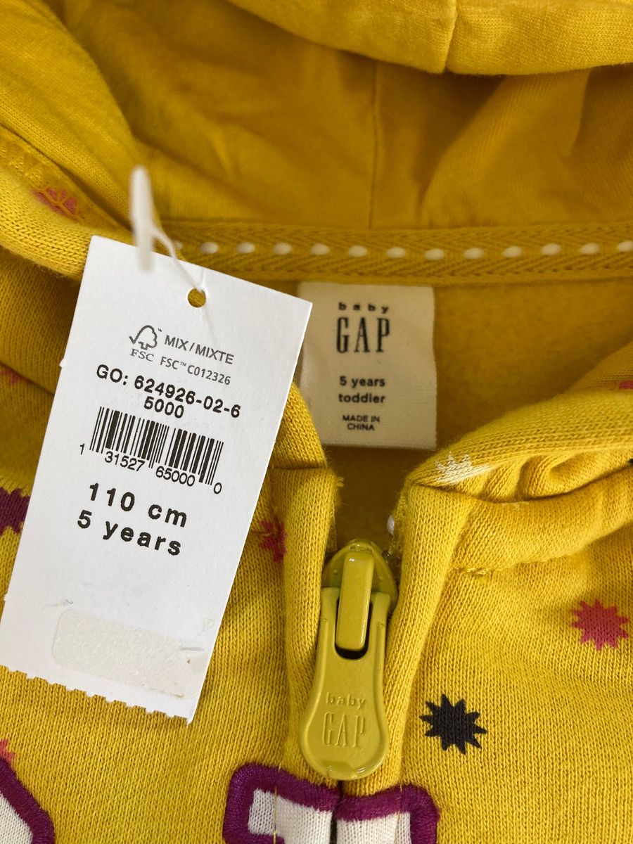 <新品未使用>baby GAP ジップアップパーカー 女の子 男の子