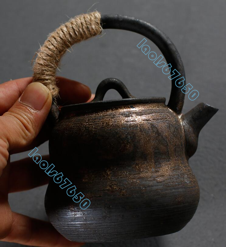 セラミック瓶 やかんを沸かす お茶の道具 ティーポット 提梁セラミック瓶 手作り コーティングなし 250ML_画像5