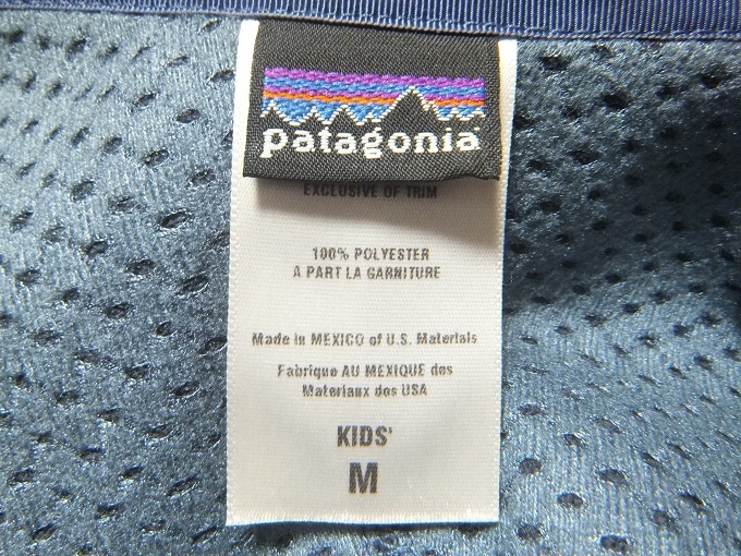 patagonia KIDS レトロX M ネイビー☆パタゴニア キッズ クラシックレトロパイルカーディガン メキシコ製 復刻白タグ デカタグ 紺 _画像7