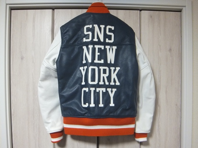 世界限定60着 USA製 VANSON×Sneakersnstuff Letterman Jacket M☆バンソン スニーカーズンスタッフ レターマンジャケット SNS 別注_画像7